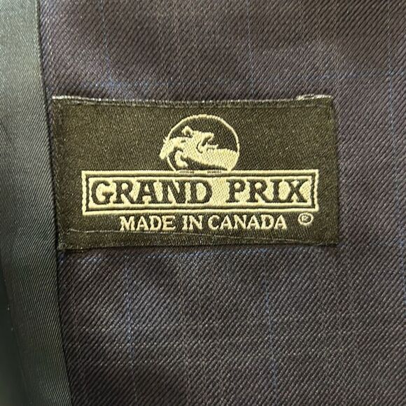 Grand Prix navy blue, horizontal and vertical lines size 14 slim youth - Picture 15 of 16